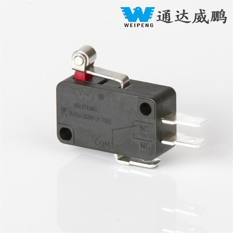 16A 3-Pin Self-Reset Roller ไมโครเวฟไมโครสวิตช์