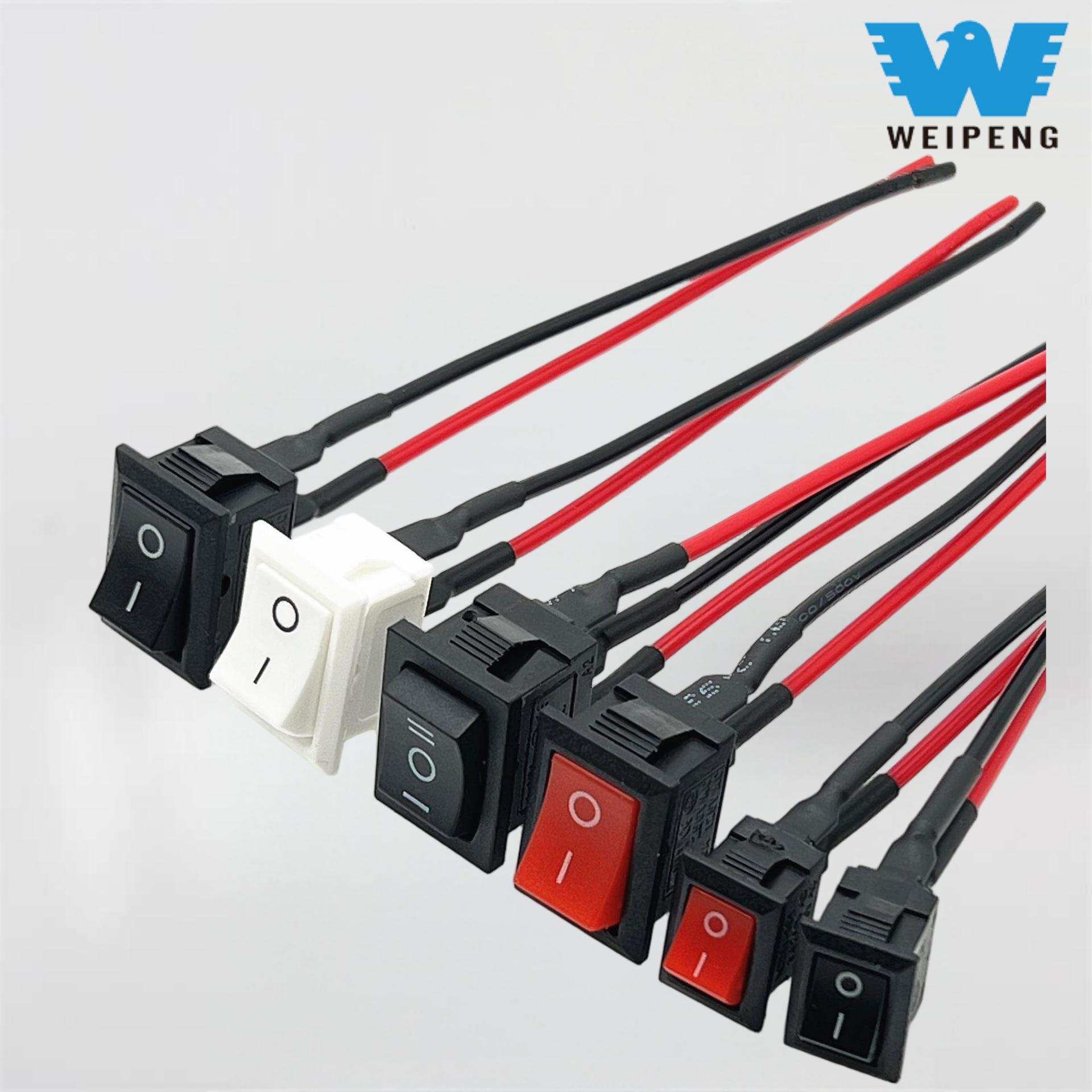 Kcd1 Ship-Type Switch 21*15 ขั้วต่อบัดกรีพร้อมสายไฟ