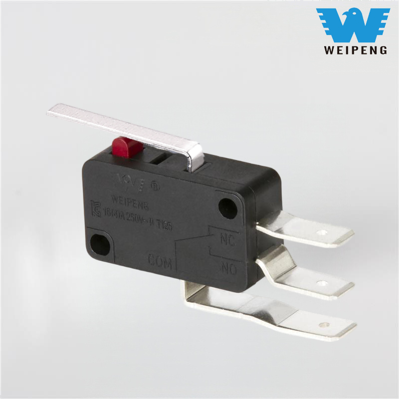 Weipeng 16A 250V สวิตช์ไมโครชิ้นส่วนอิเล็กทรอนิกส์แบบก้านโยก