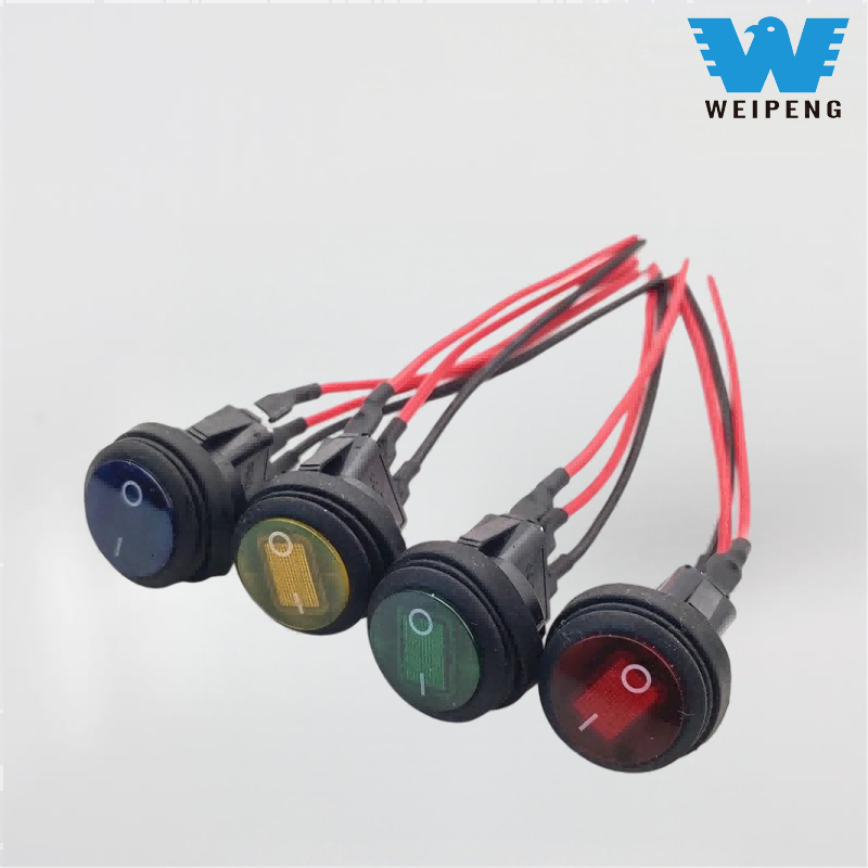 Weipeng สวิตช์เรือกันน้ำทรงกลมพร้อมสายไฟ